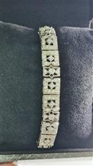 Gold-Diamond Bracelet 99 Diamonds 2.97 Carat T.W. 14K White Gold 31.2g